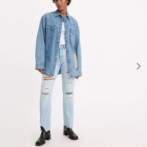 Levi's Light Blue Ripped Women Jeans